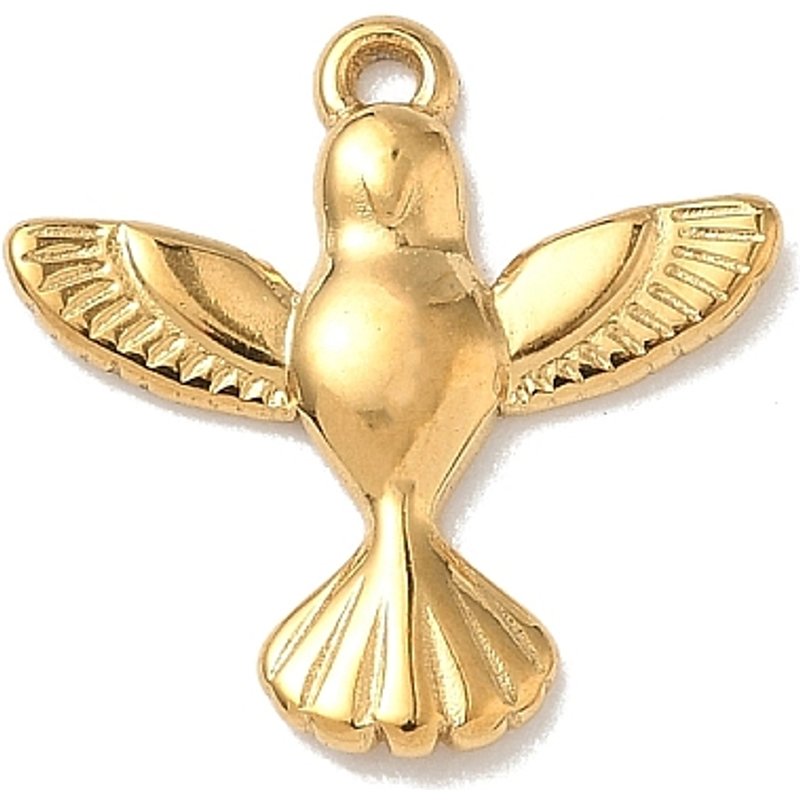 Pendentifs en acier inoxydable 304, charms d'oiseaux en or — Breloques et pendentifs