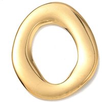 304 Stainless Steel Linking Rings, Irregular Oval, Golden — Jewelry Findings