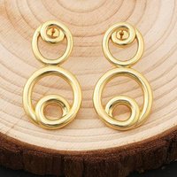 Boucles d'oreilles pendantes en laiton, plaqué or 18K — Bijoux fantaisie