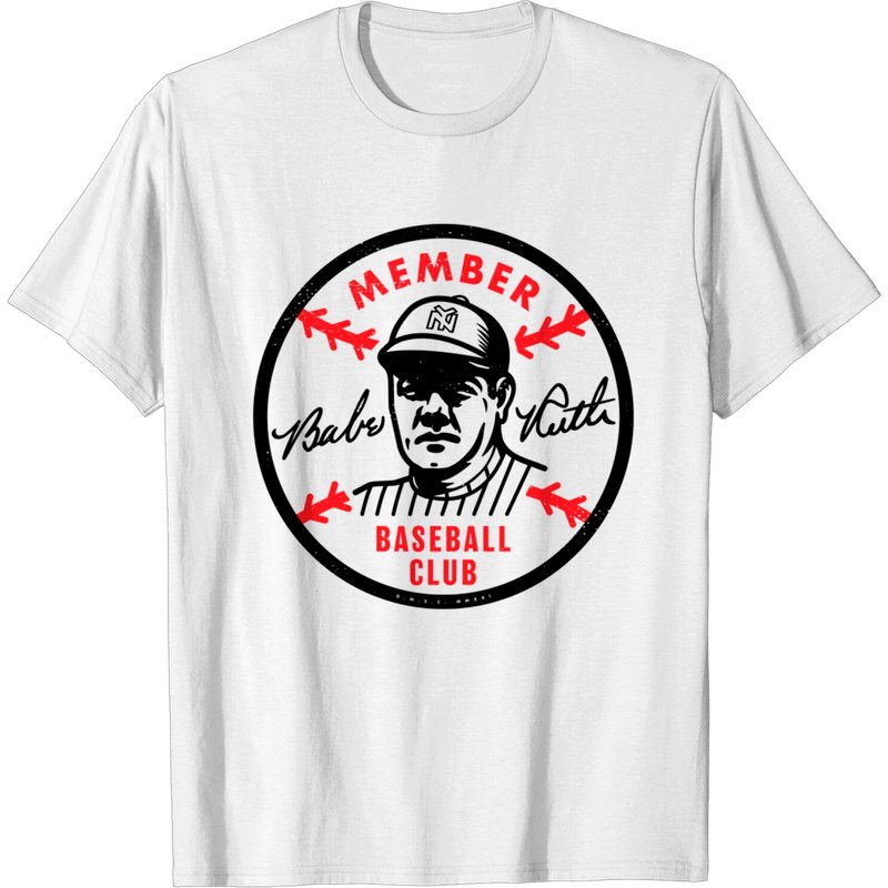 Babe Ruth Baseball Club Pin T-Shirt for Men