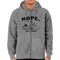 Snoopy Nope Not Today Zip Hoodie for Unisex