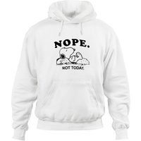 Snoopy Nope Not Today Hoodie for Unisex in Military Green