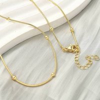 Collier en chaîne serpent en laiton de 1,2 mm, plaqué or 18K — Collier pendentif