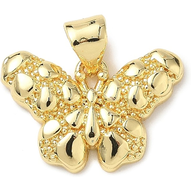 Pendentif en laiton en forme de papillon, plaqué or 18K — Breloques et pendentifs