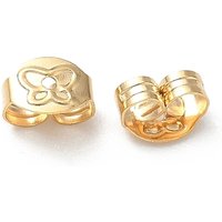 Écrous de Boucles d'Oreilles en Laiton, Papillon, Plaqué Or 24K — Accessoires pour bijoux