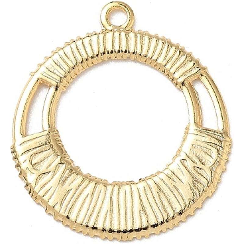 Brass Pendants, Flat Round, 24K Gold Plated, Lead Free — Charms & Pendants