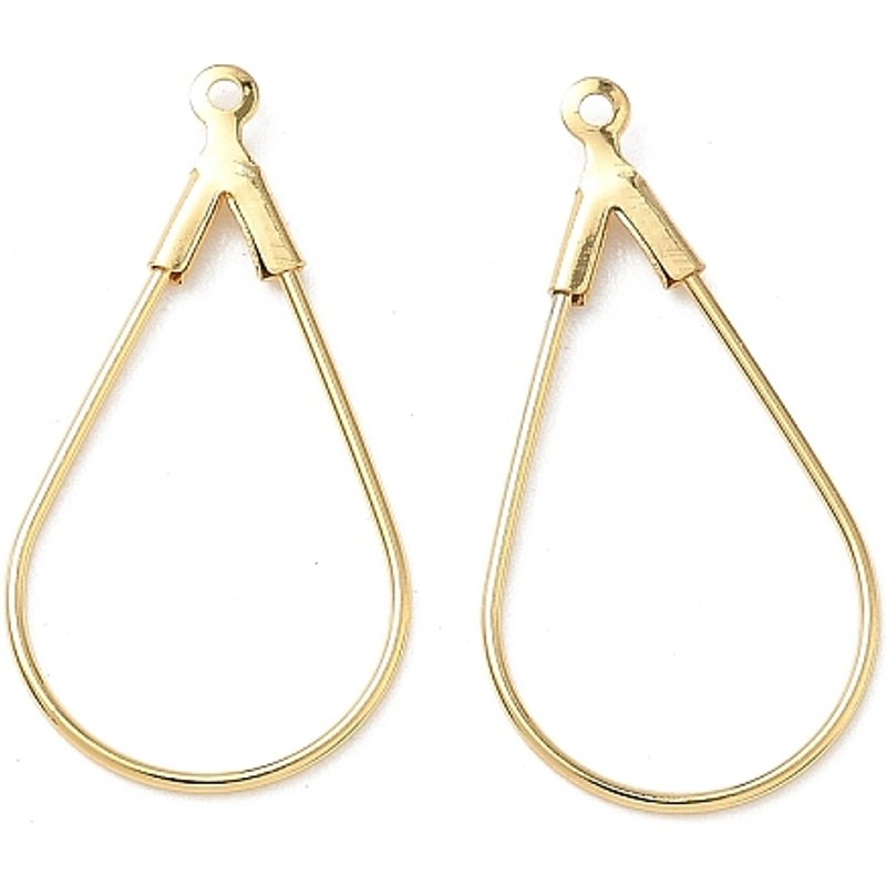Pendants en laiton en forme de goutte, plaqué or 24K, sans plomb ni cadmium — Breloques et pendentifs