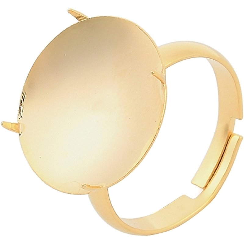 316 Stainless Steel Cuff Ring Components with 24K Gold Plating — Jewelry Findings
