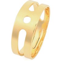 Réglages de Bague en Acier Inoxydable 316, Plaqué Or 24K