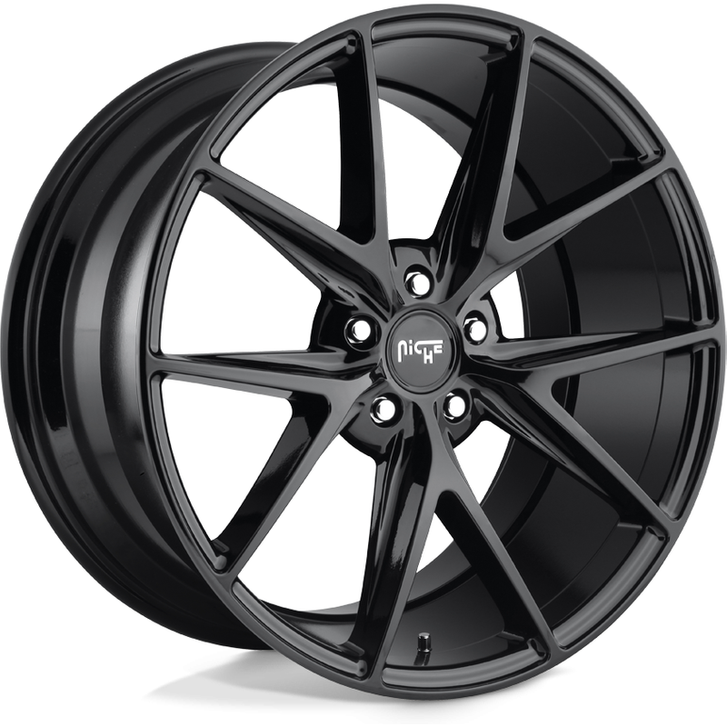Niche M119 Misano Gloss Black Wheels - 20x10 - 5x120 Bolt Pattern — Wheels & Rims