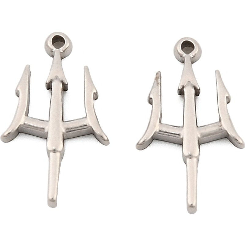 Pendentif Trident en Acier Inoxydable 304 - 16.5x10x2mm — Breloques et pendentifs