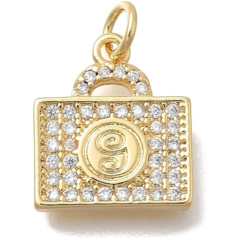 Brass Micro Pave Cubic Zirconia Camera Charm, 18K Gold Plated — Charms & Pendants