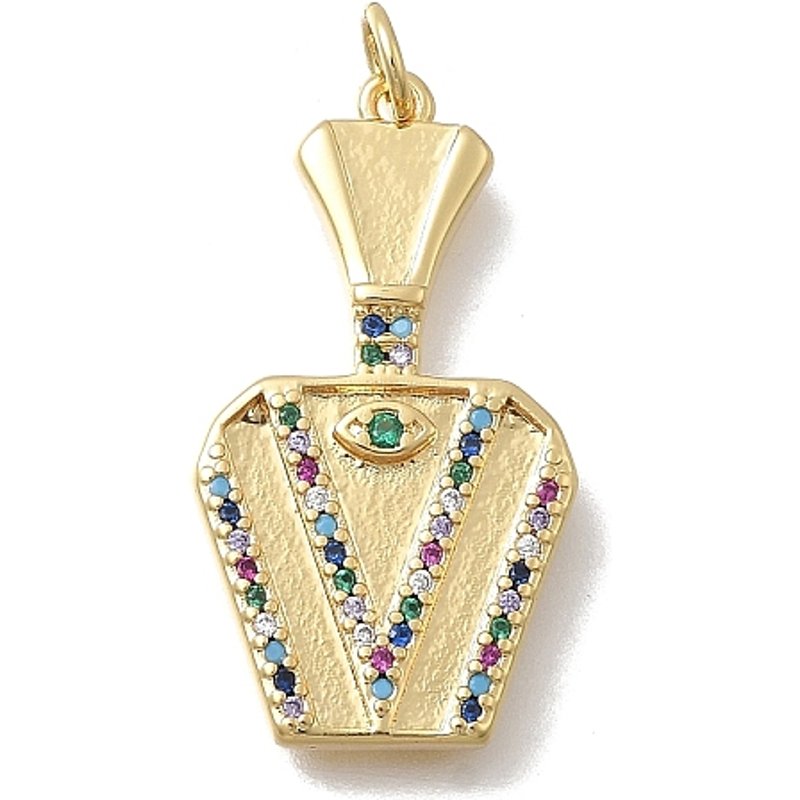 Pendentifs en laiton Micro Pave Zirconia Cubique Plaqué Or 18K — Breloques et pendentifs