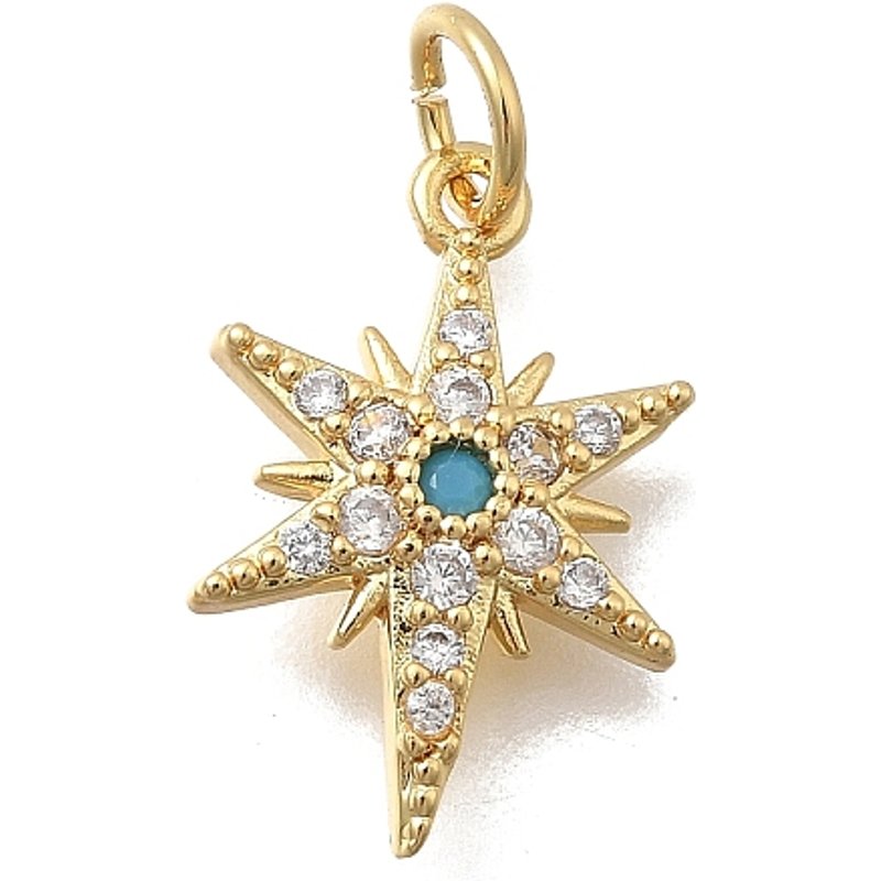 Pendentifs Flocon de Neige en Zircon Cubique Micro Pave - Plaqué Or 18K — Breloques et pendentifs