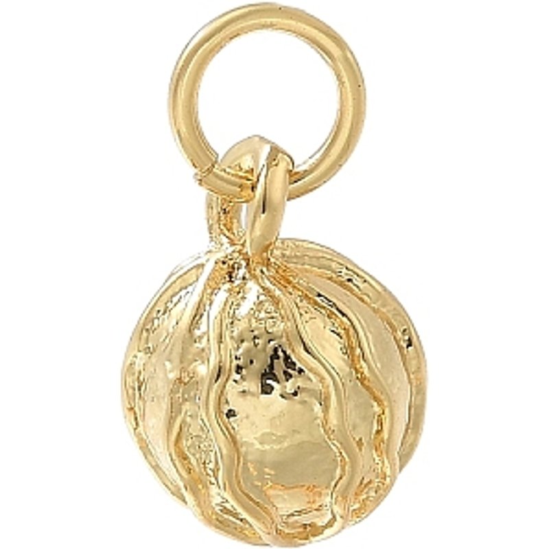 Charms Ronds en Laiton, Sans Cadmium, Plaqué Or 18K avec Anneau — Breloques et pendentifs