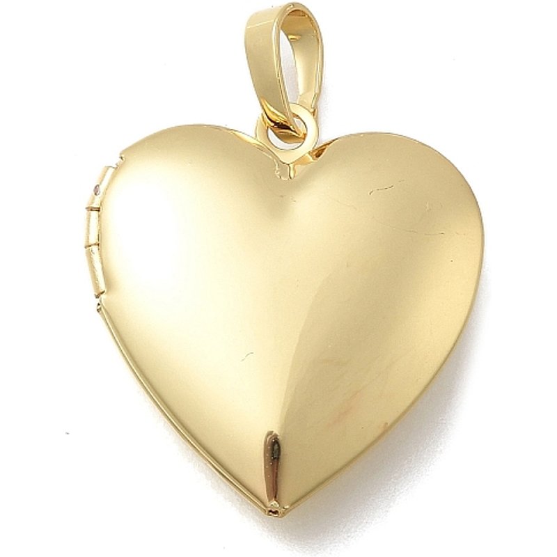 Brass Heart Locket Pendant - 18K Gold Plated, Cadmium & Lead Free — Charms & Pendants
