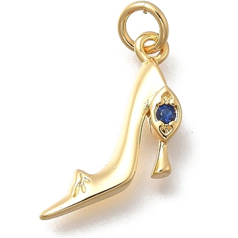 Charms en laiton Micro Pave Talons Hauts avec Plaquage en Or 18K — Breloques et pendentifs