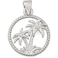 Brass Micro Pave Cubic Zirconia Coconut Tree Pendant — Charms & Pendants