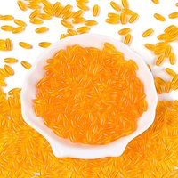 Perles de Verre Transparentes, Ovales, Orange, 9x4mm, 1875pcs/livre — Perles à bijoux