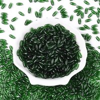 Transparent Green Oval Glass Seed Beads, 9x4mm, 1875pcs/pound — Jewelry Beads