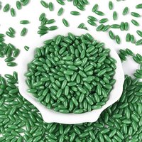 Opaque Colours Glass Seed Beads, Oval, Medium Sea Green, 9x4mm