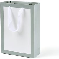 Light Blue Paper Gift Shopping Bags with Ribbon Handle — Jewelry Display & Storage