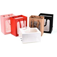 Sacs à Cadeaux en Papier avec Poignée en Ruban et Fenêtre Visible — Rangement et présentation