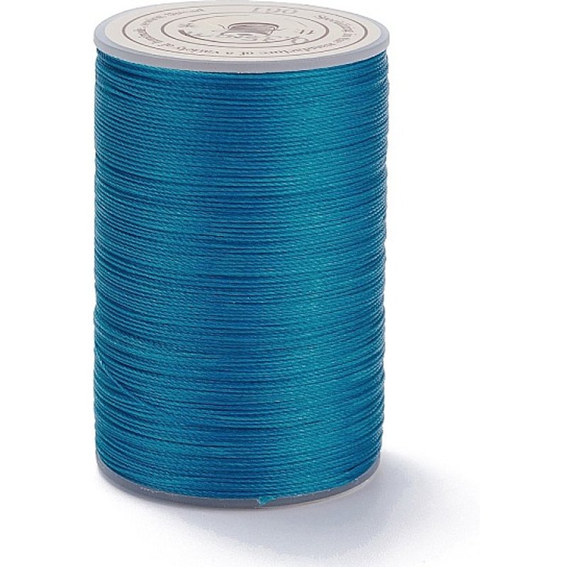 Round Waxed Polyester Thread String for Leather Sewing, Teal, 160m — Chains, Wire & Cord