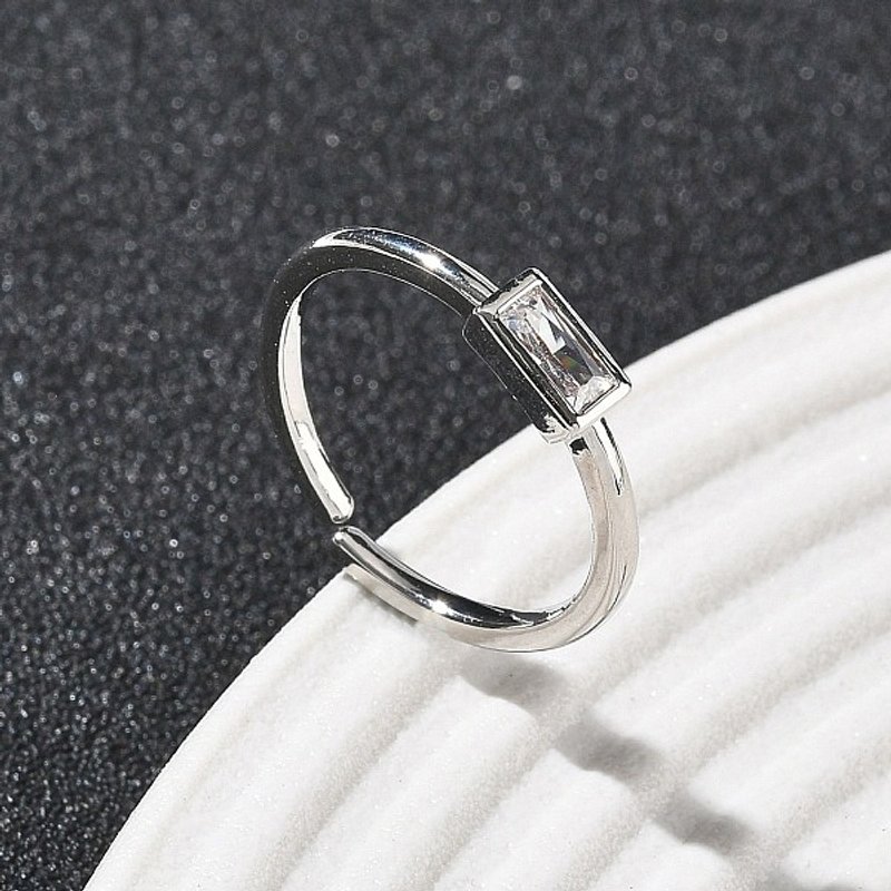 Bagues de Poignet Rectangulaires en Laiton et Verre pour Femmes — Bijoux fantaisie
