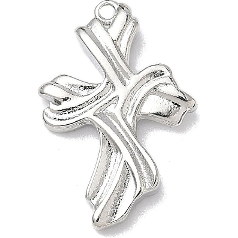 Pendentif en laiton en forme de croix avec plaquage rack, sans cadmium ni plomb — Breloques et pendentifs