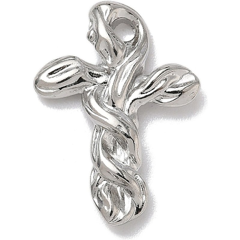 Brass Cross Pendant with Rack Plating, Cadmium and Lead Free — Charms & Pendants