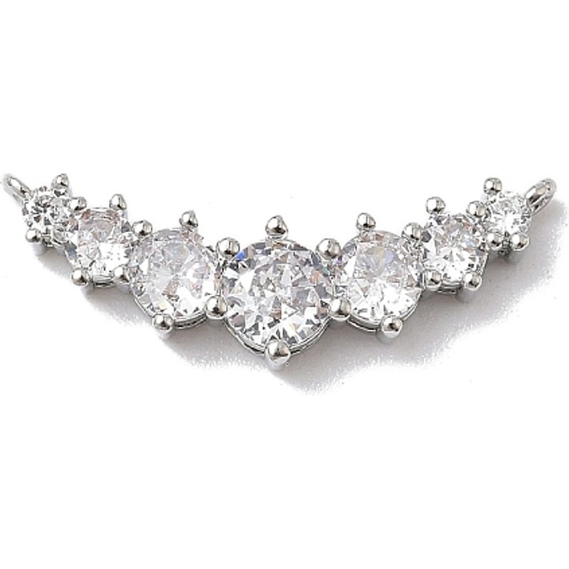 Brass Micro Pave Cubic Zirconia Pendants with Rack Plating — Charms & Pendants