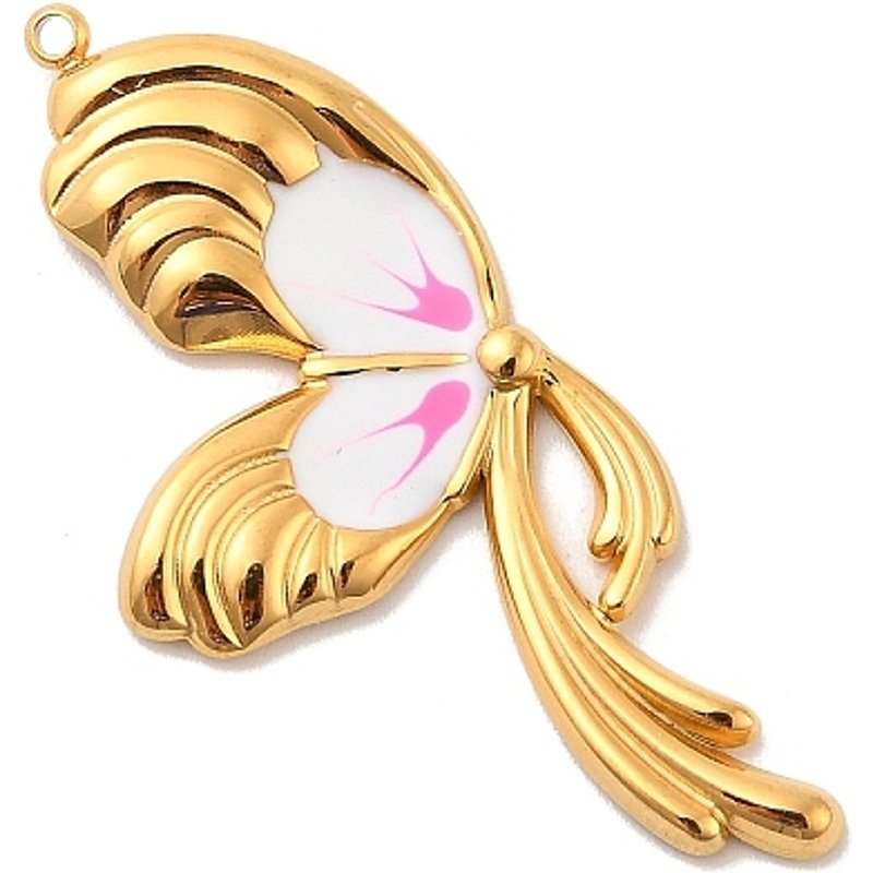 Charms Papillon en Acier Inoxydable 304 avec Plaquage en Or 18K — Breloques et pendentifs