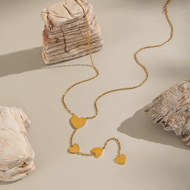 Collier Y en chaîne à maillons en acier inoxydable 304 pour femmes — Collier pendentif