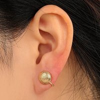 Brass Half Round Cuff Earrings - 18K Gold Plated — Costume Jewelry