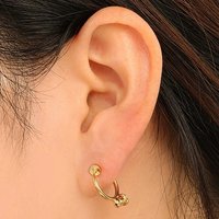 Trouvailles de boucles d'oreilles à clip en laiton, plaqué or 18K — Accessoires pour bijoux