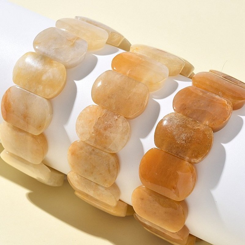 Bracelet Élastique en Perles de Jade Topaze Naturel pour Femmes et Hommes — Bracelet Femme