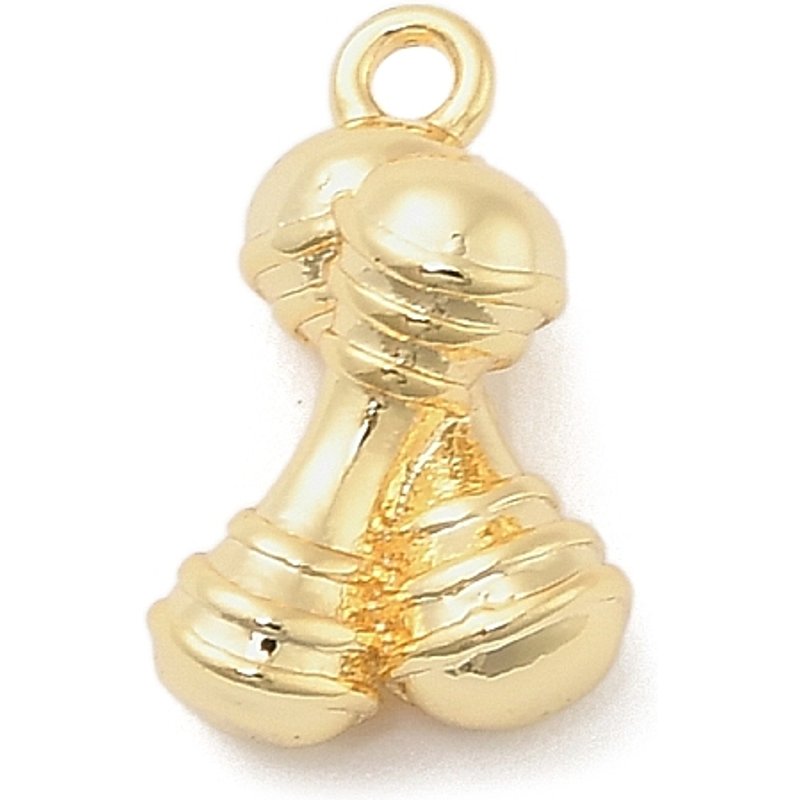 Brass Pendants and Bone Charms, Golden, 14.5x9x7mm — Charms & Pendants