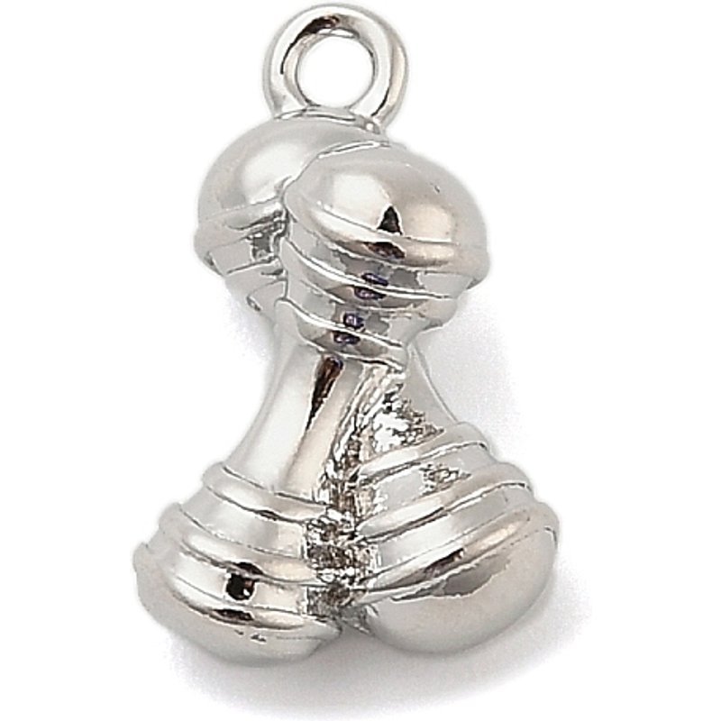 Brass Pendants with Bone Charms, 14.5x9x7mm, Hole 1.5mm — Charms & Pendants