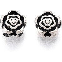Perles en argent sterling 925, fleur, argent antique, 5.5mm — Perles à bijoux