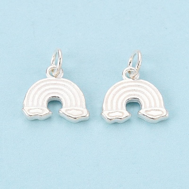 Charm en argent sterling 925 avec anneaux de saut — Breloques et pendentifs