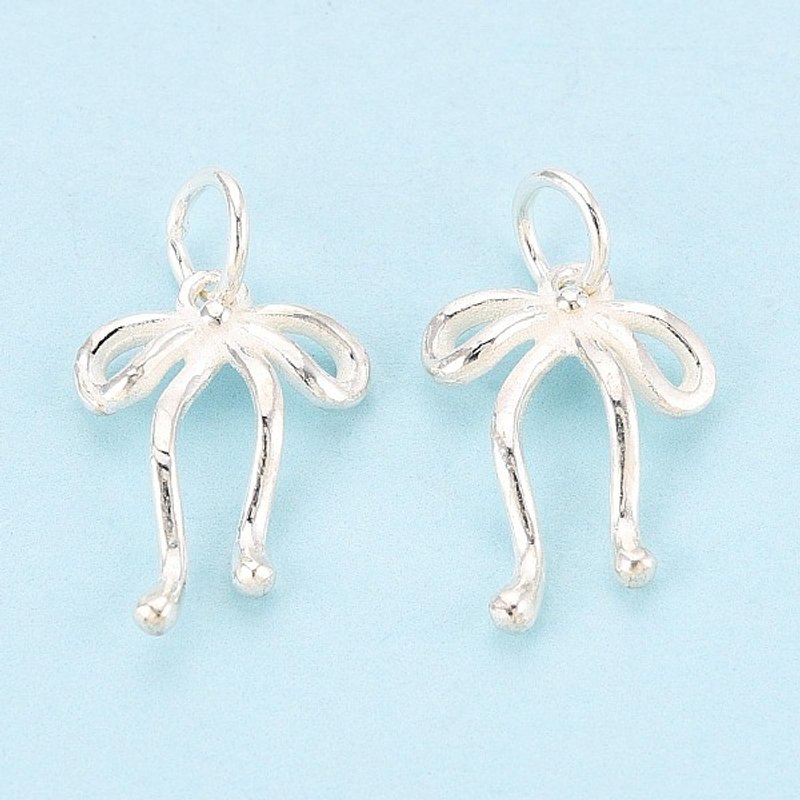 925 Sterling Silver Bowknot Charms with Jump Rings — Charms & Pendants