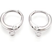 Trouvailles de Boucles d'Oreilles en Argent Sterling 925 avec Boucle, Platine — Accessoires pour bijoux