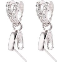 Bails Pinch en Argent Sterling 925 avec Zirconia Cubique Micro Pave — Accessoires pour bijoux