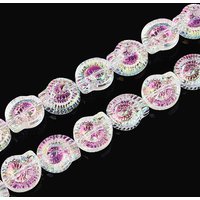 Brins de perles en verre transparent électroplaqué, forme de coquillage en spirale — Perles à bijoux