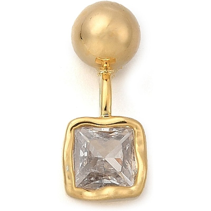 Charms carrés en laiton Micro Pave Zirconia Cubique, plaqué or 18K — Breloques et pendentifs