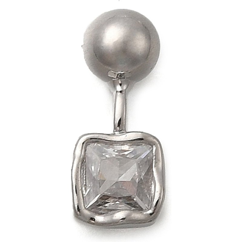 Charms carrés en zircon cubique micro pavé en laiton - Sans cadmium, nickel, plomb — Breloques et pendentifs