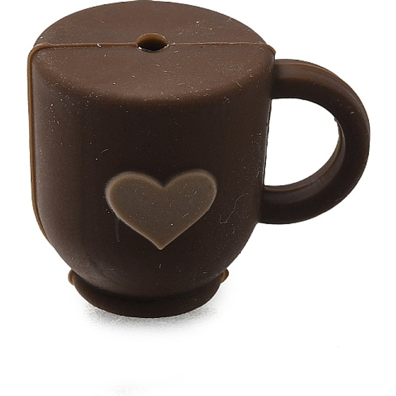 Silicone Focal Beads for DIY Necklaces, Coffee Cup, Coconut Brown — Jewelry Beads