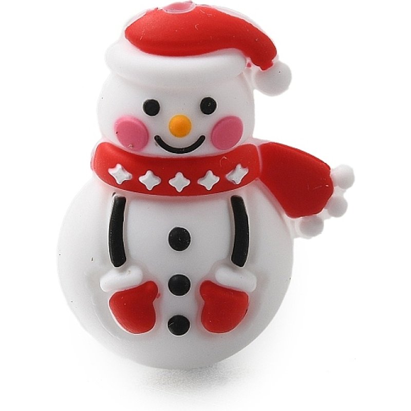 Christmas Theme Silicone Snowman Beads for DIY Necklaces — Jewelry Beads