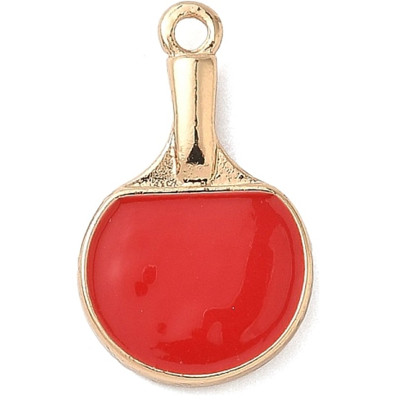Pendentif en Émail en Alliage - Raquette de Tennis de Table Dorée — Breloques et pendentifs